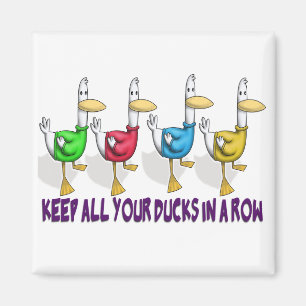 keep all your ducks in a row magnet