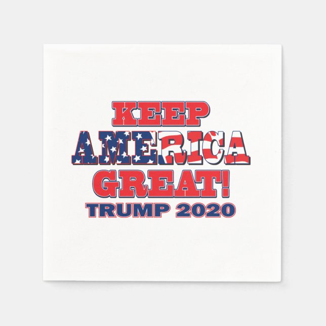 Keep America Great Again Trump 2020 Napkin (Front)