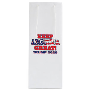 Keep America Great Again Trump 2020 Wine Gift Bag