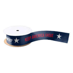 Keep America Great Donald Trump republican Satin Ribbon