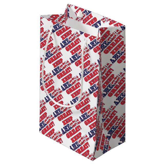 Keep-America-Great Small Gift Bag (Front Angled)