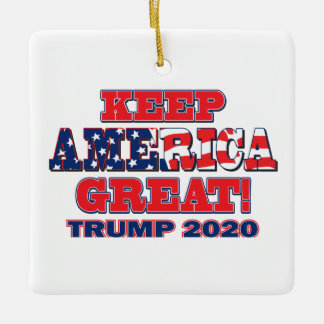 Keep America Great Trump 2020 Ceramic Ornament