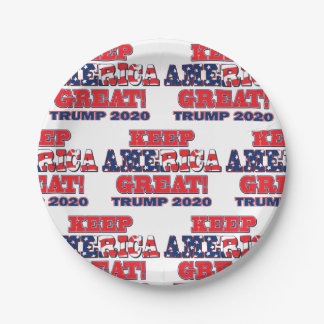Keep America Great Trump 2020 Paper Plate