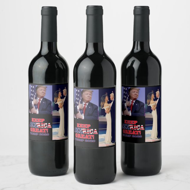 Keep America Great Trump 2020 Wine Label (Bottles)