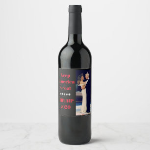Keep America Great Trump 2020 Wine Label