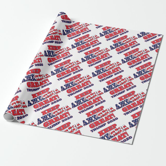 Keep-America-Great-Trump Wrapping Paper (Unrolled)