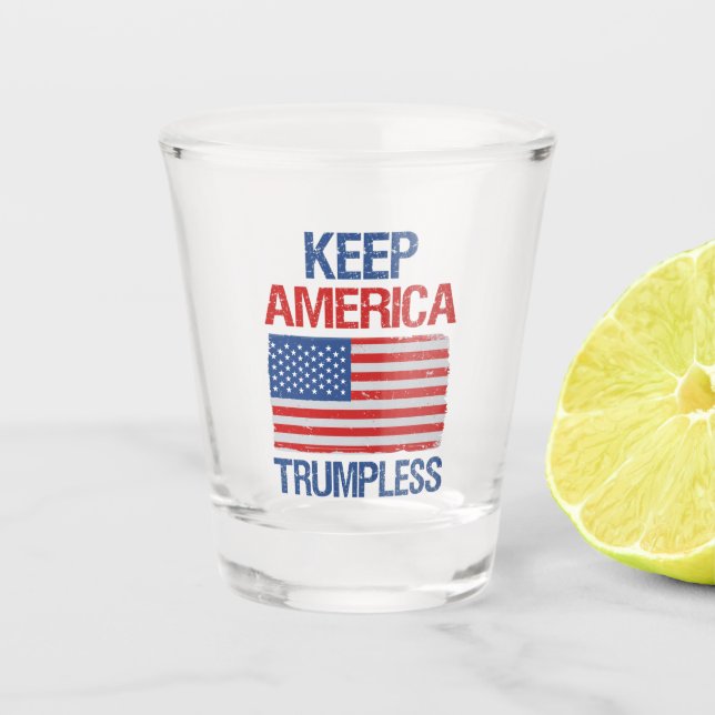 Keep America Trumpless III Shot Glass (Front)