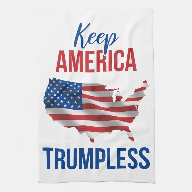 Keep America Trumpless V Tea Towel (Vertical)