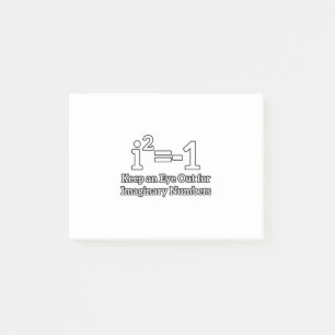 Keep an Eye Out for Imaginary Numbers Math Student Post-it Notes