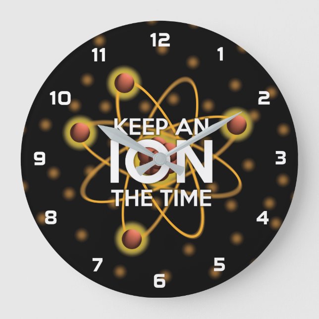 KEEP AN ION THE TIME Science Large Clock (Front)
