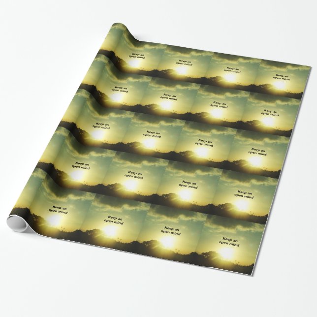 Keep An Open Mind Wrapping Paper (Unrolled)