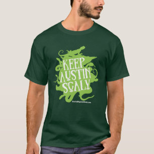 Keep Austin Scaly Lime and White T-Shirt