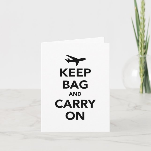 Keep Bag and Carry On Holiday Card (Front)