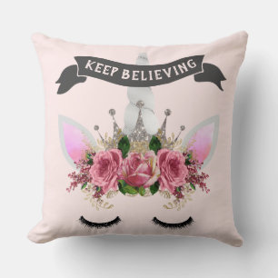 Keep Believing Unicorn Princess Cushion