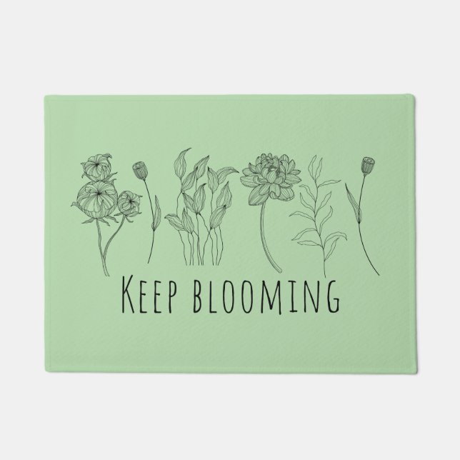 Keep Blooming foot mat (Front)