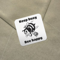 Keep Busy Be Happy Busy Bee Motivational Cartoon