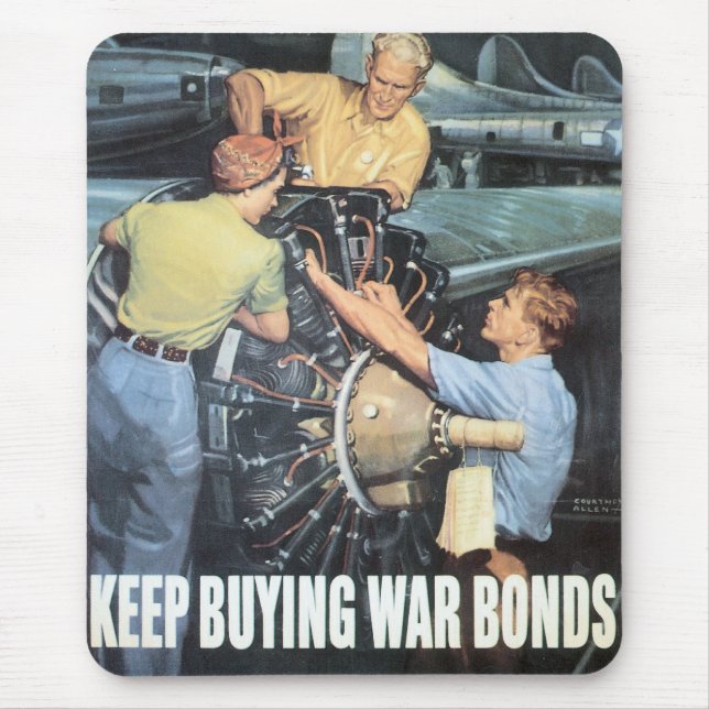 "Keep Buying War Bonds" Mouse Mat (Front)