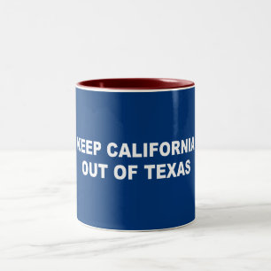Keep California Out Of Texas Two-Tone Coffee Mug