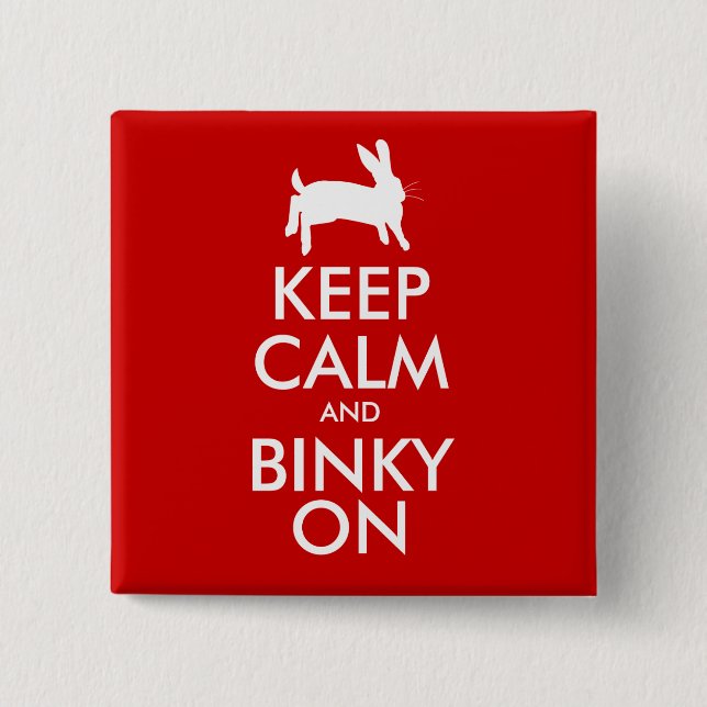 KEEP CALM 15 CM SQUARE BADGE (Front)