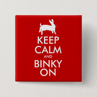 KEEP CALM 15 CM SQUARE BADGE