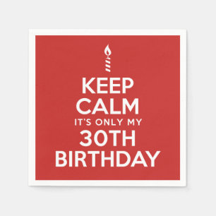 Keep Calm 30th Birthday Napkins