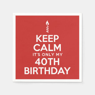 Keep Calm 40th Birthday Napkins