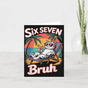 Keep Calm 67 Bruh Cat Vacation Cruise Trip Joke Ge Card