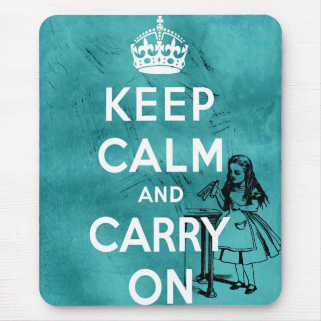 Keep Calm Alice Mouse Mat (Front)