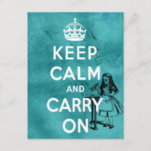Keep Calm Alice Postcard