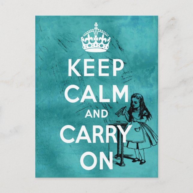 Keep Calm Alice Postcard (Front)