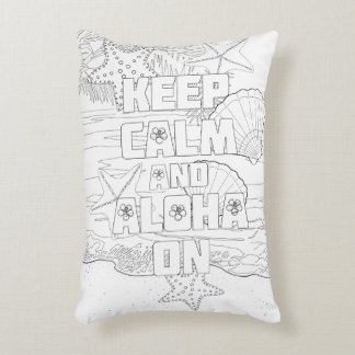Keep Calm Aloha On Adult Colouring Pillow