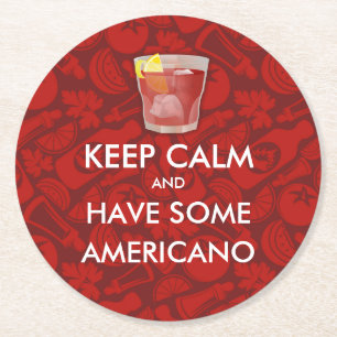 Keep Calm - Americano Round Paper Coaster