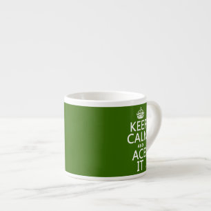 Keep Calm and Ace It (tennis) (in any colour) Espresso Cup