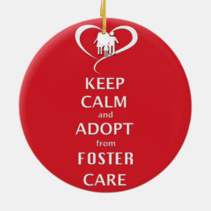 Keep Calm and Adopt from Foster Care Ceramic Tree Decoration