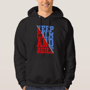 Keep Calm And Agile Developer Coding Hoodie