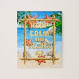 Keep Calm And Aloha On Jigsaw Puzzle