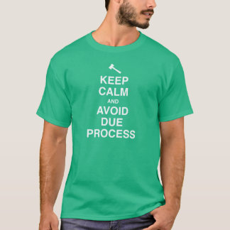 Keep Calm and Avoid Due Process T-Shirt