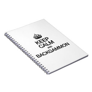 KEEP CALM AND BACKGAMMON NOTEBOOK