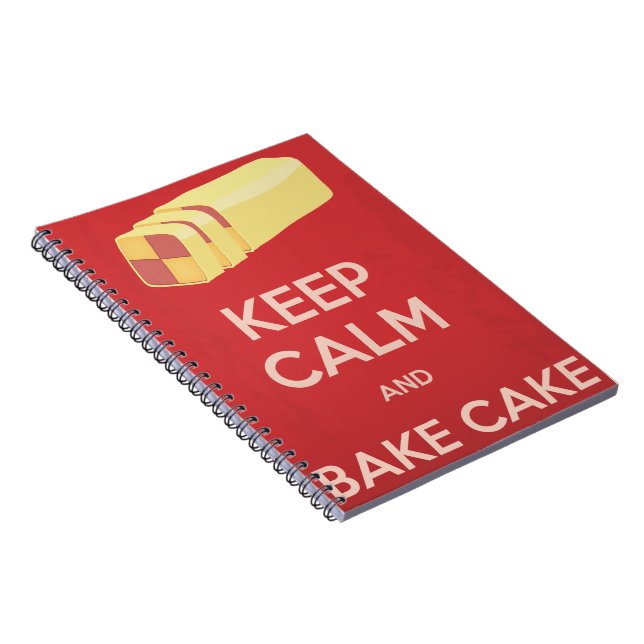 Keep Calm and Bake Cake Notebook (Right Side)