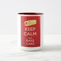 Keep Calm and Bake Cake Vintage Poster
