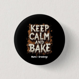 Keep Calm and Bake Fun Recipes for Every Baker 3 Cm Round Badge