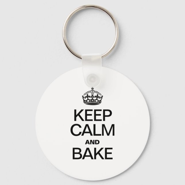 KEEP CALM AND BAKE KEY RING (Front)