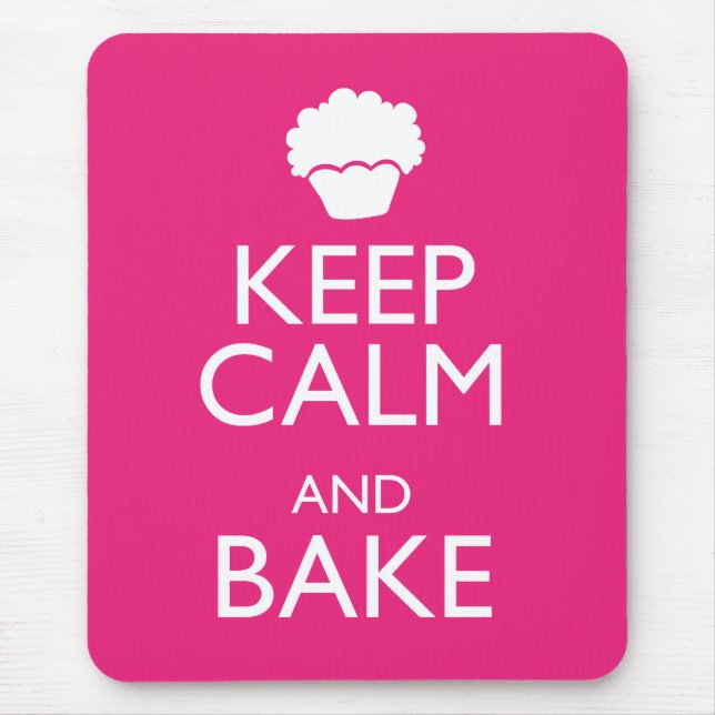 KEEP CALM AND BAKE MOUSE MAT (Front)