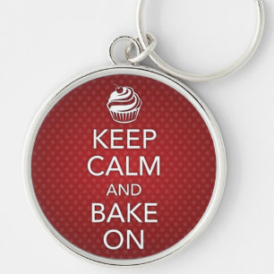 Keep Calm and Bake On Keychain