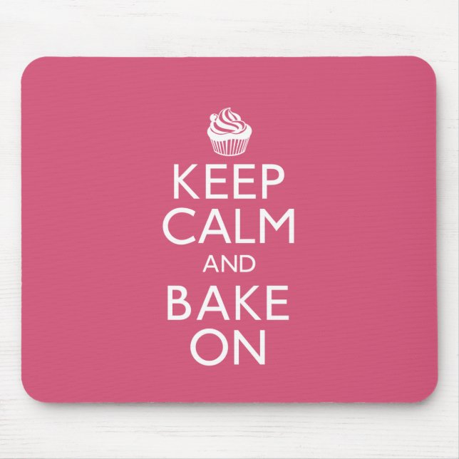 Keep Calm and Bake On Mouse Mat (Front)