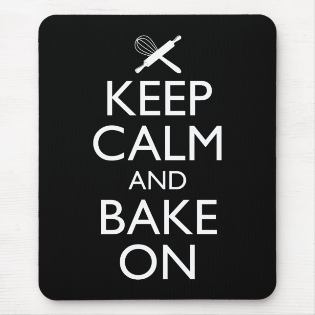 Keep Calm And Bake On Mouse Mat (Front)