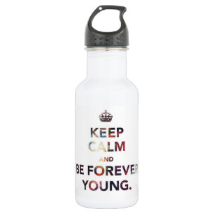 "Keep Calm And Be Forever Young" Unicorn Travel 532 Ml Water Bottle