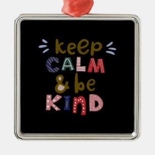 Keep Calm And Be Kind Metal Tree Decoration