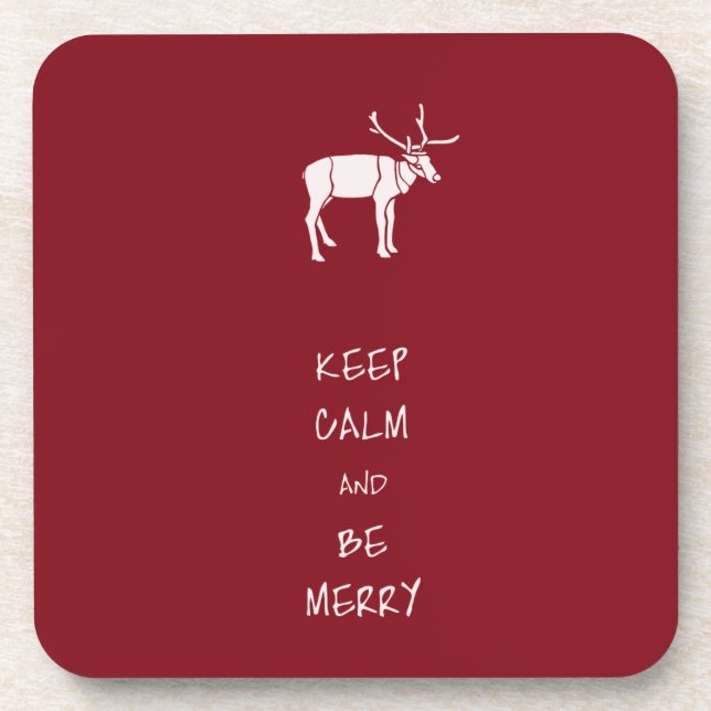 Keep Calm and Be Merry Coaster (Front)