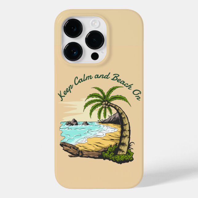 Keep Calm and Beach On Case-Mate iPhone Case (Back)